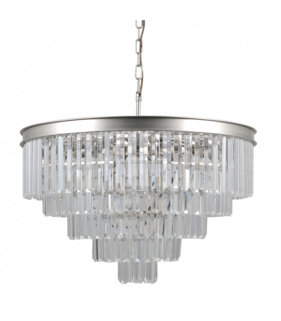 Verdes crystal pendant light silver