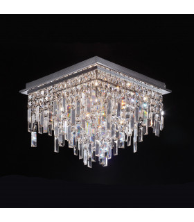 Suspension en cristal Lavenda Chrome 13 Ampoules