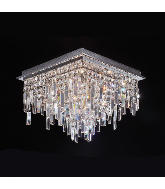 Suspension en cristal Lavenda Chrome 13 Ampoules