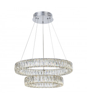Kristall Pendelleuchte Perla Chrome