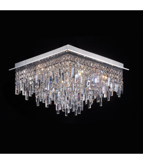 Crystal Pendant Lavenda Chrome 17 Bulbs