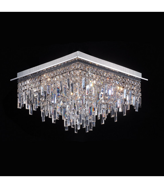 Lámpara colgante de cristal cromado Lavenda