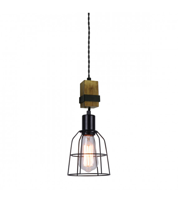 Lampada a sospensione industriale e retrò Ponte Black