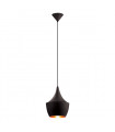 Suspension industrielle et rétro Maya Noir 1 ampoule