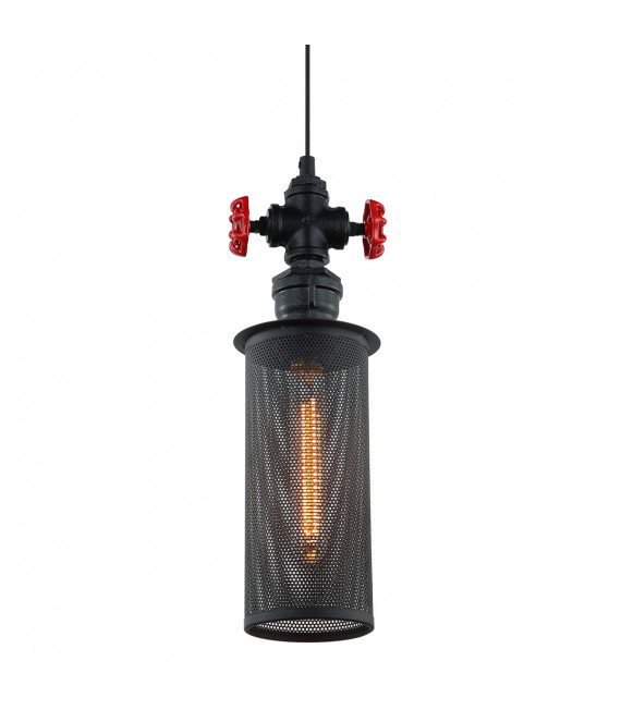 Lámpara colgante industrial y retro Clubbo Negro