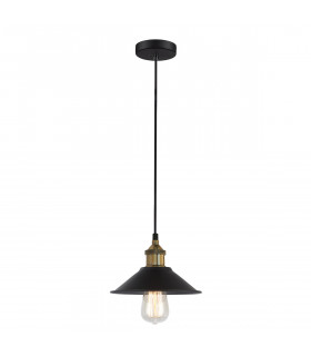 Lámpara colgante industrial y retro Kermio Negro