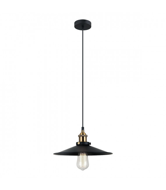 Lampada a sospensione industriale e retrò Kermio Black