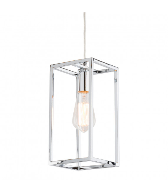Lampada a sospensione industriale e retrò Sigalo Chrome
