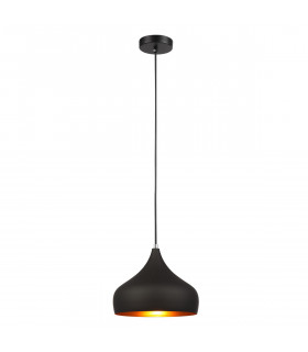 Lámpara colgante industrial y retro Salvio Negro