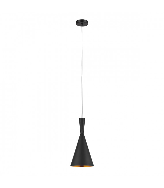 Lámpara colgante industrial y retro Pedro Black, latón
