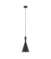 Industrial and retro pendant lamp Pedro Black, brass 2 bulbs