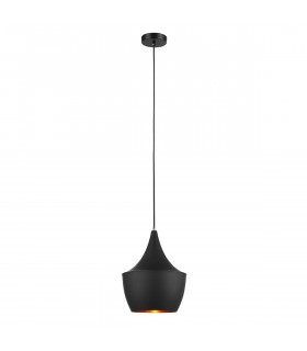 Industrie- und Retro-Pendelleuchte Pedro Black, Messing