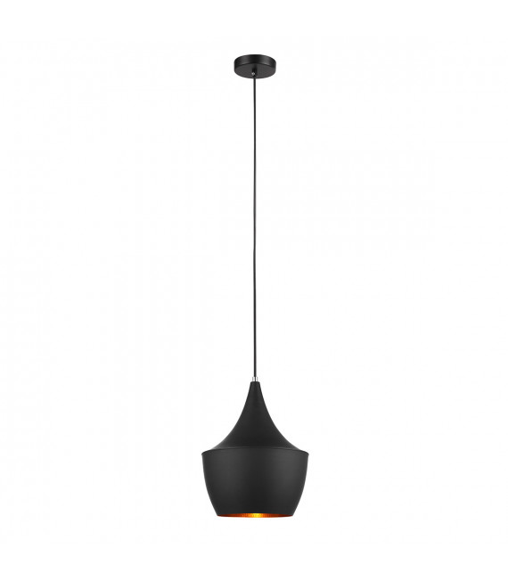 Lámpara colgante industrial y retro Pedro Black, latón