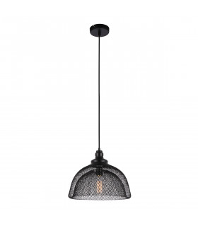 Industrial and retro Julienne Black metal pendant lamp 1 bulb