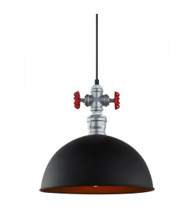 Lampada a sospensione industriale e retrò Rosa Black