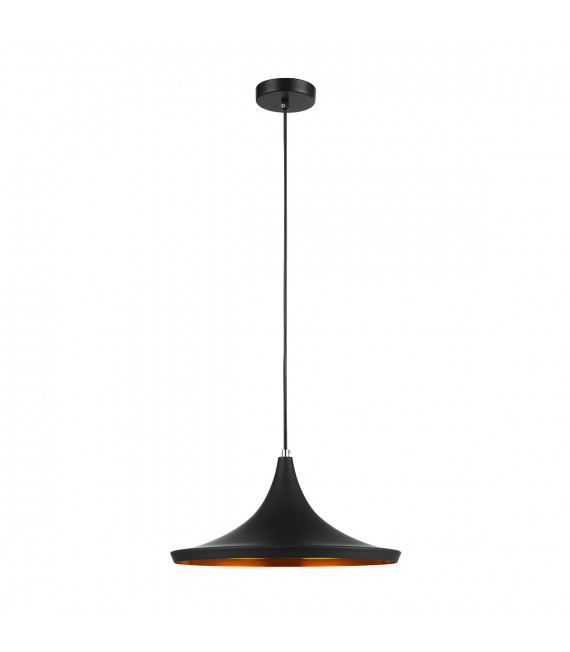 Industrie- und Retro-Pendelleuchte Pedro Black, Messing