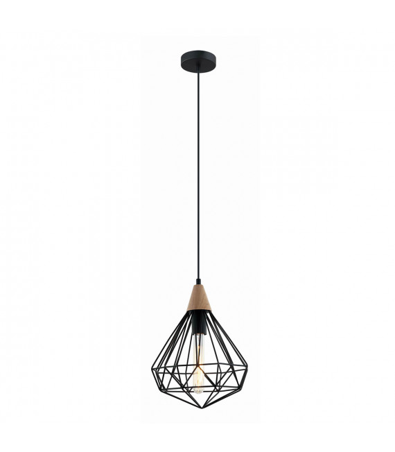 Lampada a sospensione industriale e retrò Maelle Black