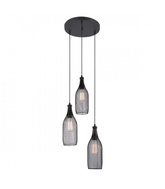Lámpara colgante industrial y retro Julienne Black