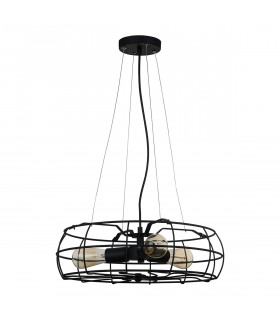 Industrie- und Retro-Pendelleuchte Rayo Black