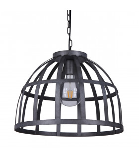 Lampada a sospensione industriale e retrò Calera Argento antico