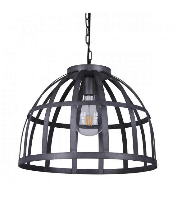 Lampada a sospensione industriale e retrò Calera Argento antico