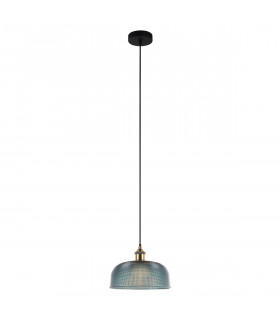 Lámpara colgante industrial y retro Davide Blue