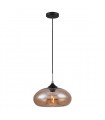 Industrial and retro pendant lamp Valio Black glossy lampshade