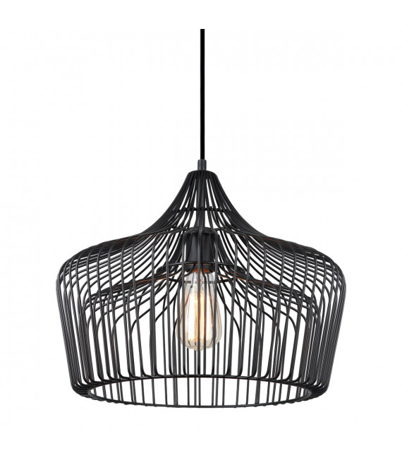 Lampada a sospensione industriale e retrò Fabiola Black