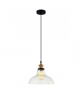 Industrie- und Retro-Pendelleuchte Hubert Black, Gold