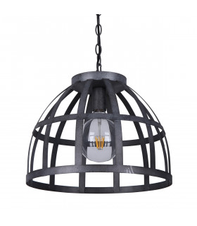 Lampada a sospensione industriale e retrò Calera Argento antico