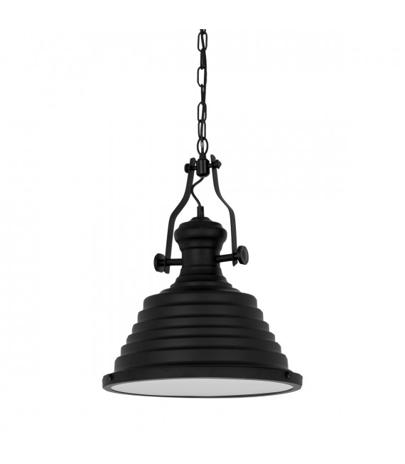 Industrie- und Retro-Pendelleuchte Maeva Black