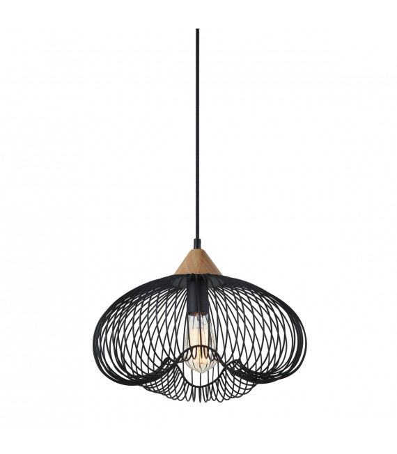 Industrie- und Retro-Pendelleuchte Nuka Black