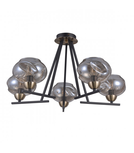Industrial and retro pendant lamp Bastiano Matt black