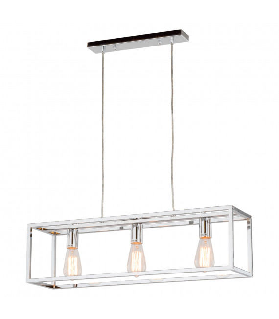 Industrial and retro suspension Sigalo Chrome in metal