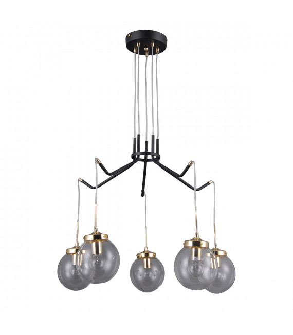 Industrial and retro pendant lamp Domenico in steel