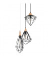 Industrial and retro pendant light Maelle Black 1 bulb