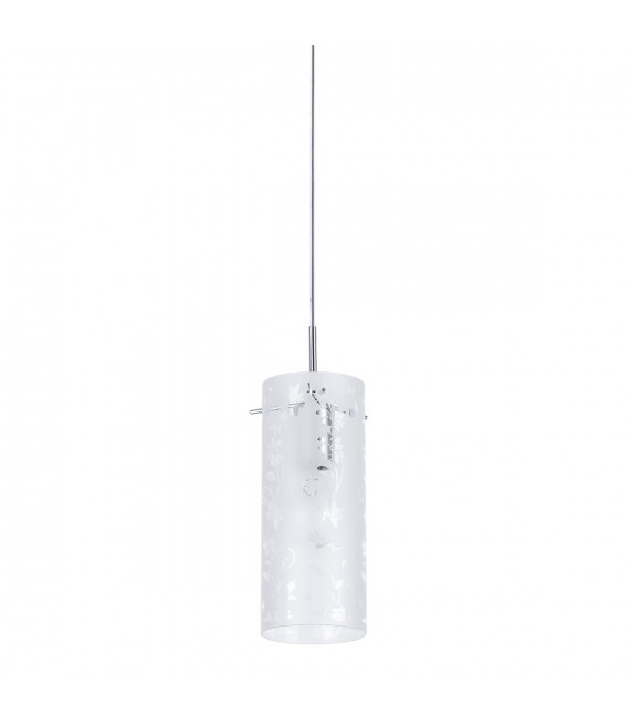 Lámpara colgante moderna Naolin Chrome, blanco