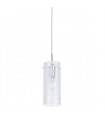 Suspension moderne Naolin Chrome, blanc 1 ampoule