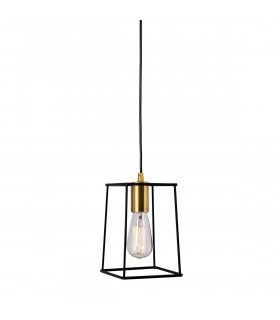 Modern pendant lamp Alanis Matt black, gold