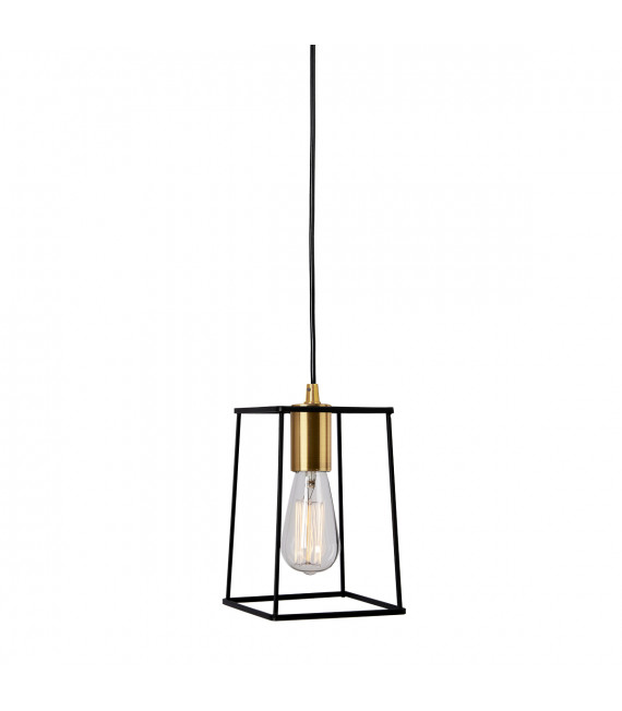 Suspension moderne Alanis Noir mat, doré