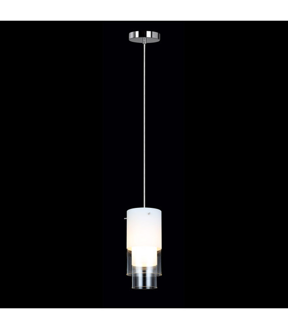 Modern hanging lamp Christo Chrome, white