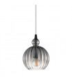 Modern pendant lamp Biron Matt black and smoked gray