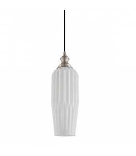 Suspension moderne Rodez Nickel satiné