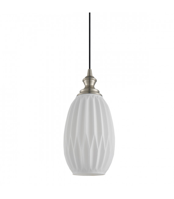 Lampada a sospensione moderna Rodez Nickel satinato