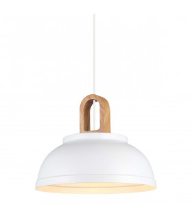 Danito white wooden modern hanging lamp
