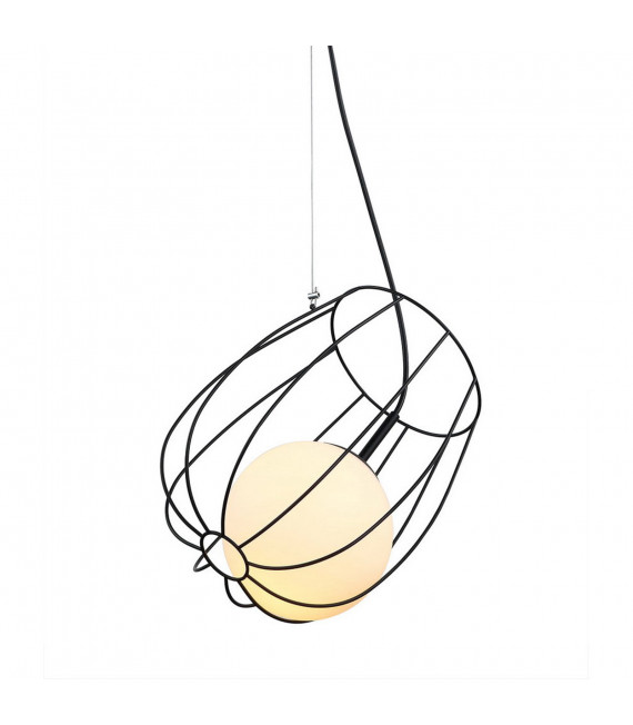 Modern suspension Melisa Black in glass