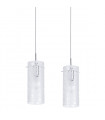 Modern hanging lamp Naolin Chrome, white 2 bulbs