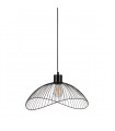 Suspension moderne Nunez Noir mat, abat jour noir