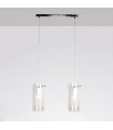 Modern Blend Chrome 2-Light Metal Pendant
