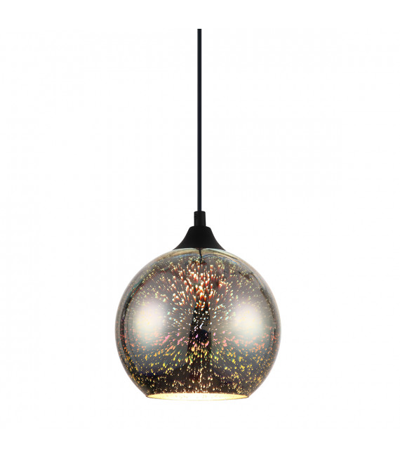 Lámpara colgante moderna Andromeda 3D Negro, de color